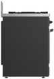 Ilve® Majestic III 30" Graphite Matte Pro Style Dual Fuel Natural Gas Range with Solid Door and Burnished Trim-4