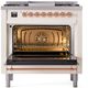 Ilve® Nostalgie II Series 36" Antique White Pro Style Dual Fuel Range-1