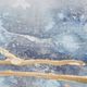 Olliix by Madison Park Blue Cosmo Blue/Gold 3 Piece Canvas Set Hand Embellished Textured Glitter and Gold Foil Set-2