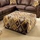 Furniture of America® Van Dyke Brown/Yellow/Pattern Ottoman-1