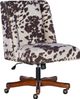 Linon Draper Brown/White Cow Print Office Chair -0