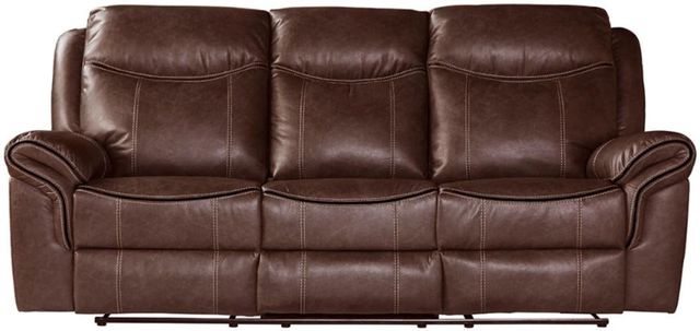 Hughes Furniture® 8692 Propaganda Rust Manual Reclining Sofa-0