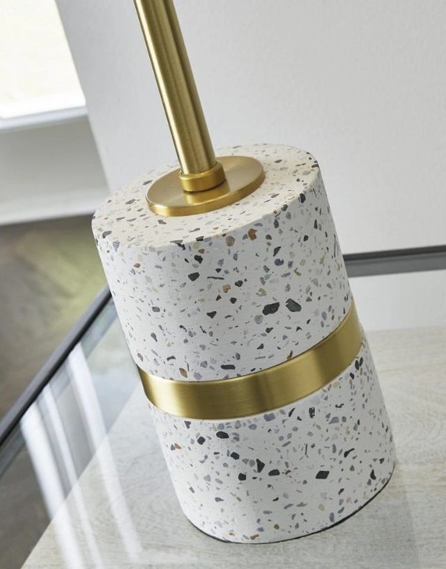 Signature Design by Ashley® Maywick White/Brass Desk Lamp-1