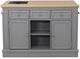 Powell® Penda Gray Kitchen Island with Stools-5
