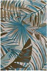 Ivory/Teal Palms