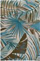 KAS Rugs Cove Ivory/Teal Palms 5'x8' Area Rug-0