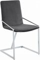 ACME Furniture Zlatan 2-Piece Chrome/Gray Dining Side Chair Set-0