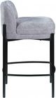 Meridian Furniture Burton Gray Chenille Bar/Counter Stool-2
