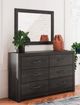 Signature Design by Ashley® Delmorta Dark Gray Dresser and Mirror-4