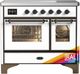 Ilve® Majestic III 40" Custom Pro Style Induction Range with Triple Glass Door and Burnished Trim-0
