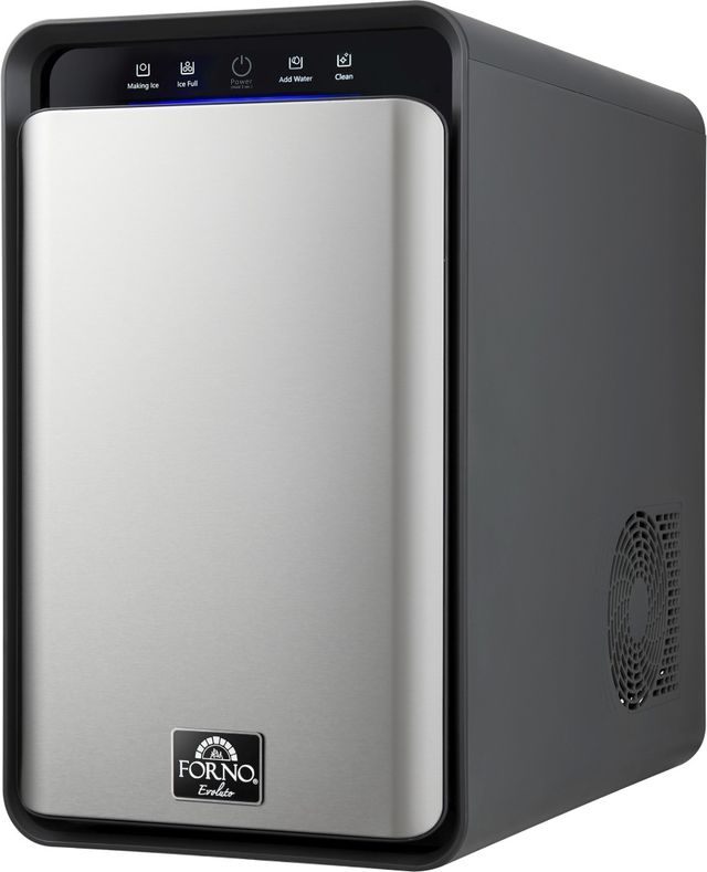 FORNO®  Sferico Evoluto 11" 5.6 lb. Silver Ice Maker-1