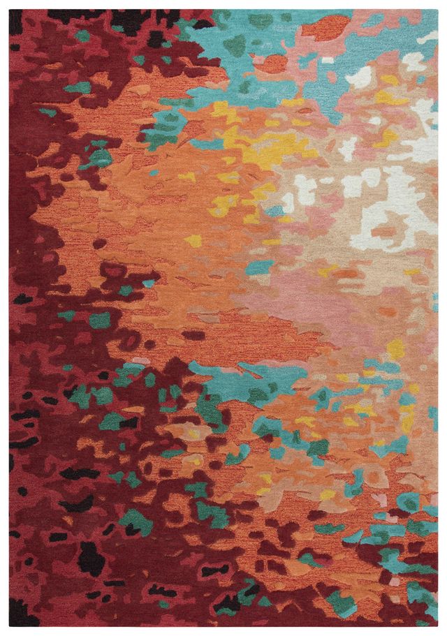 Rizzy Home Connie Post Orange 18" Round Rug-0
