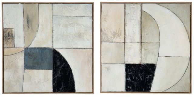 Signature Design by Ashley® Bexlen 2-Piece Tan/Taupe/Black Wall Art Set-2
