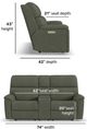Flexsteel® Customizable Porter Power Reclining Loveseat with Console-2