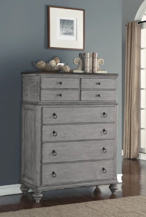 Flexsteel® Plymouth Distressed Graywash Drawer Chest-1
