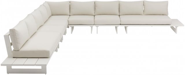Meridian Furniture Maldives 7-Piece Cream Aluminum/Fabric Outdoor Modular Sectional-1