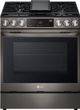 LG 30" PrintProof™ Black Stainless Steel Slide-In Gas Range-0