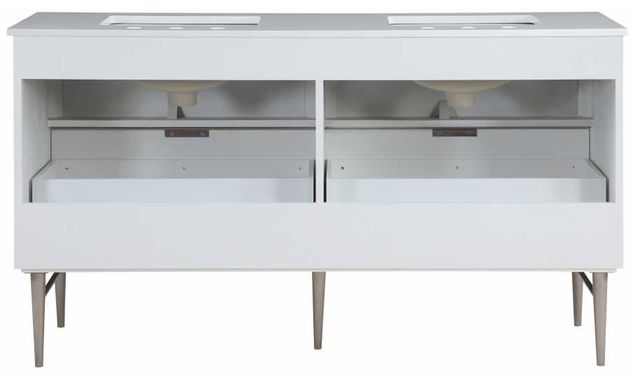 Meridian Furniture Modernist Chrome/White 60" Bathroom Vanity-4