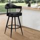 Armen Living Justin Black/Matte Black Bar Stool-1