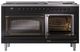 Ilve® Nostalgie II Noblesse 60'' Glossy Black Pro Style Dual Fuel Range with Burnished Trim-4