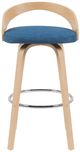 Armen Living Sonia 3-Piece Blue/Oak Barstool Set-2