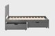 Donco Kids Antique Grey Twin Louver Bed With Under Bed Drawers-1