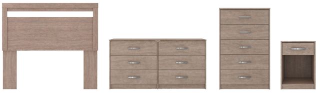 Signature Design by Ashley® Flannia 4-Piece Gray Full Bedroom Set-0