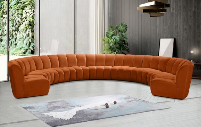 Meridian Furniture Infinity 9-Piece Cognac Modular Sectional-1