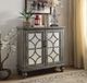 ACME Furniture Velika Weathered Gray Console Table with Two Doors-1