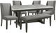 Elements International Everdeen 6-Piece Gray/White Dining Set-0