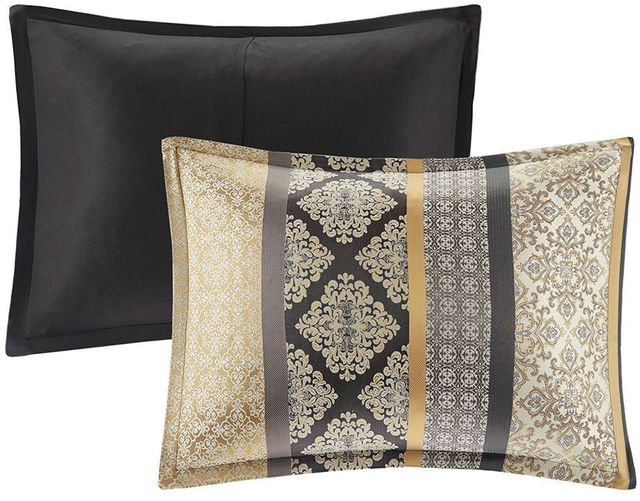 Olliix by Madison Park Essentials 24 Pieces Black/Gold Queen Windsor Room in a Bag Set-4