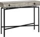 Monarch Specialties Inc. Grey Reclaimed Wood 42"L Console Table with Black Metal Base -0