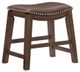 Mazin Furniture Brown 18" Upholstered Stool-1