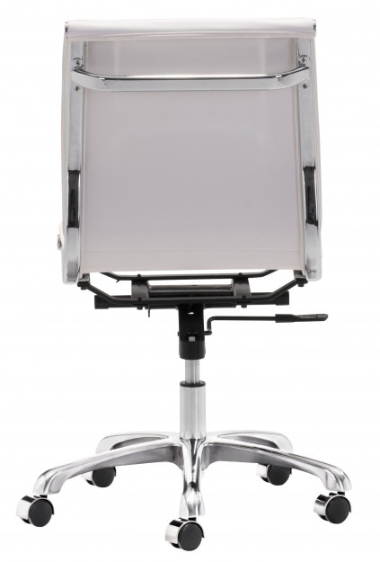Zuo® Modern Lider Plus White Armless Office Chair-2