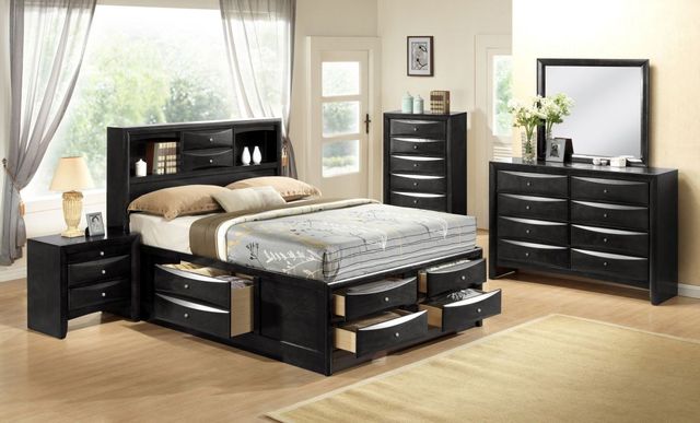 Crown Mark Emily Black Queen Captain Bed-2