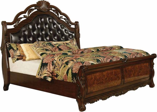 Coaster® Exeter 5-Piece Dark Burl Queen Bedroom Set-1