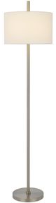 Cal® Lighting & Accessories Roanne Brushed Steel Floor Lamp-1