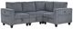 Homelegance® Walterboro 4-Piece Dark Gray L-Shape Sectional-0