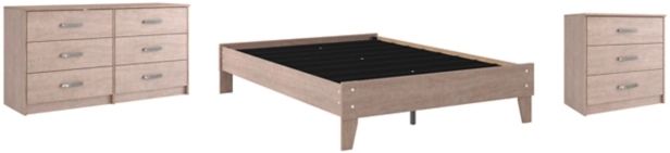Signature Design by Ashley® Flannia 3-Piece Gray Full Platform Bed Set-0