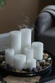 A & B Home 2-Piece White 8" Unscented Soy Wax Candle Set-3
