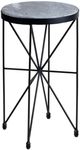 Crestview Collection Haiden Gray Accent Table with Black Base-0