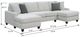 Emerald Home Walker 3-Piece Pale Gray U-Shape Double Chaise Sectional-2