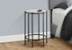 Monarch Specialties Inc. Washed Oak End Table with Black Metal Base-2