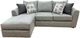 Fusion Furniture Popstitch Pebble Gray Chaise Sofa-0