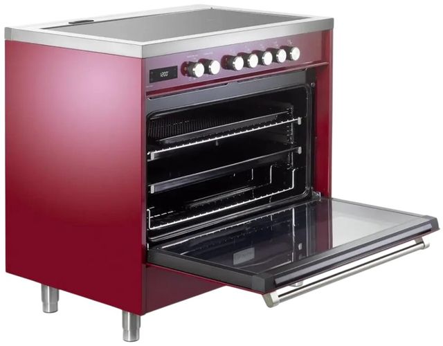 Verona® Ultima 36" Burgundy Pro Style Induction Range-2