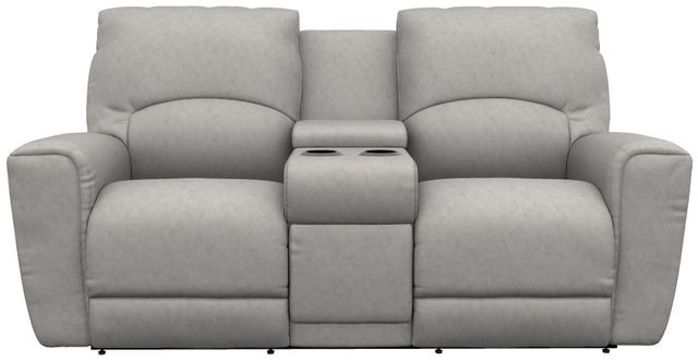 La-Z-Boy® Cassian Powder Manual Reclining Loveseat with Console-1