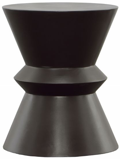 Dovetail Furniture Brynlee Black Concrete Outdoor Side Table-0