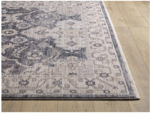 KAS Rugs Adele Grey/Ivory Sofia 5'x8' Area Rug-1