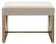 Bassett Mirror Laurent Brown Ash Burl/Gray Velvet Accent Stool-1