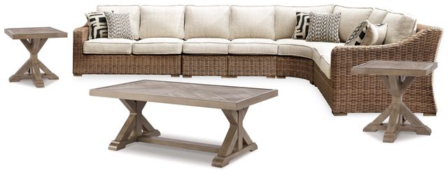 Signature Design by Ashley® Beachcroft 4-Piece Beige Outdoor Seating Set-0